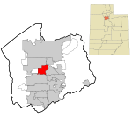 Salt Lake County Utah incorporated and unincorporated areas Taylorsville highlighted